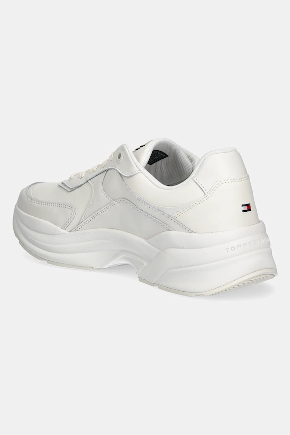 Încălțăminte Tommy Hilfiger sneakers din piele IM INES CHUNKY SNEAKER FW0FW08556 alb