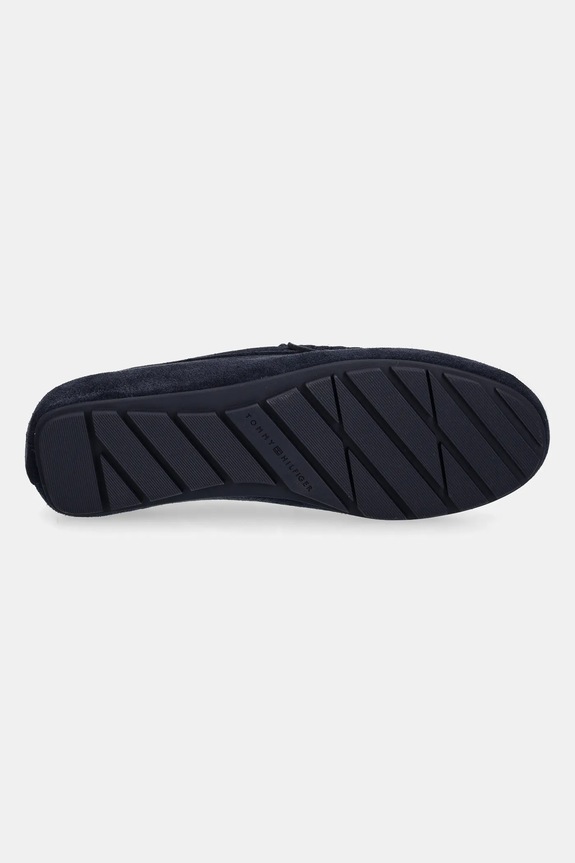 Tommy Hilfiger mokasyny damskie zamszowe FLAG SOFT SUEDE DRIVER LOAFER FW0FW08558 granatowy
