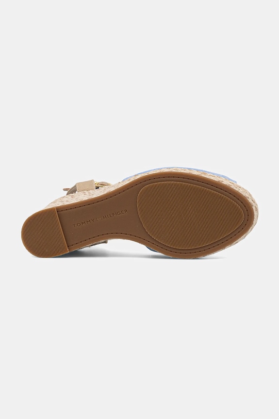 Sandále Tommy Hilfiger CHAMBRAY HIGH WEDGE ESPADRILLE FW0FW08588 modrá