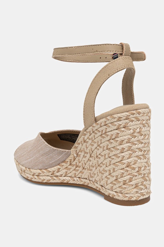 Παπούτσια Πέδιλα Tommy Hilfiger CHAMBRAY HIGH WEDGE ESPADRILLE FW0FW08588 μπεζ