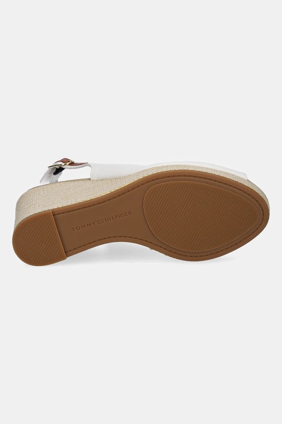 Sandále Tommy Hilfiger FLAG HIGH WEDGE ESPAD SLINGBACK FW0FW08597 biela