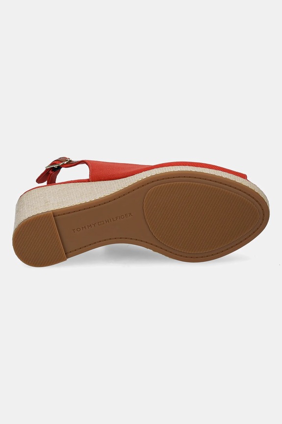 Tommy Hilfiger szandál FLAG HIGH WEDGE ESPAD SLINGBACK FW0FW08597 piros