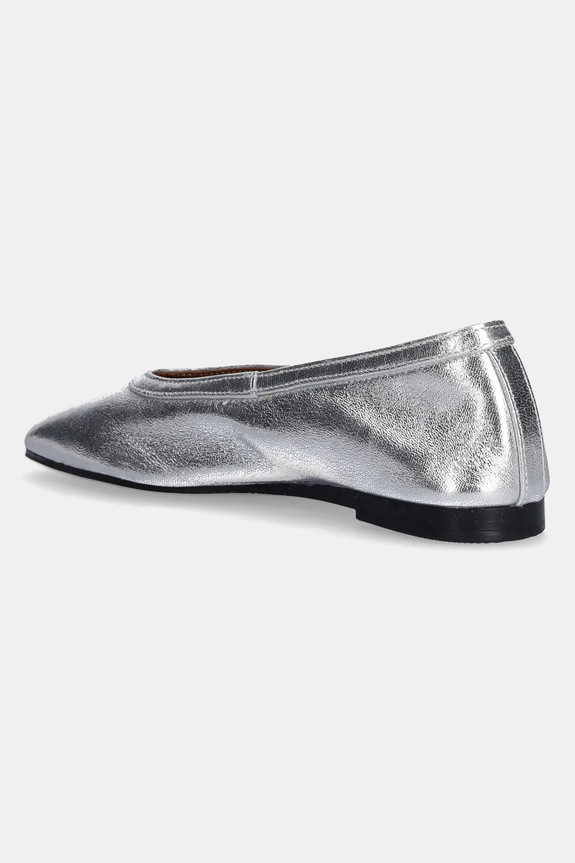 Tommy Hilfiger ballerine in pelle SOFT METAL LTHR BALLERINA NO BOW argento FW0FW08601