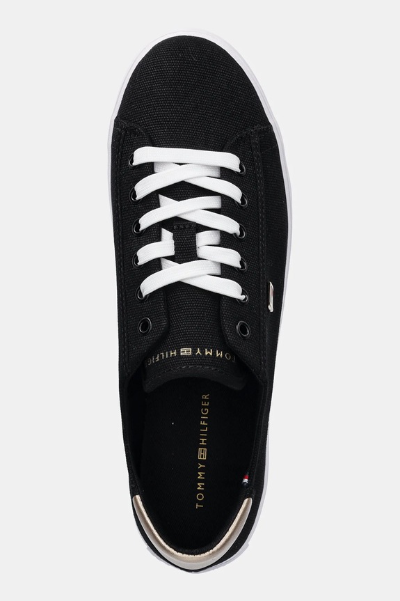 Tommy Hilfiger tenisówki VULC CANVAS LACE UP SNEAKER czarny FW0FW08647