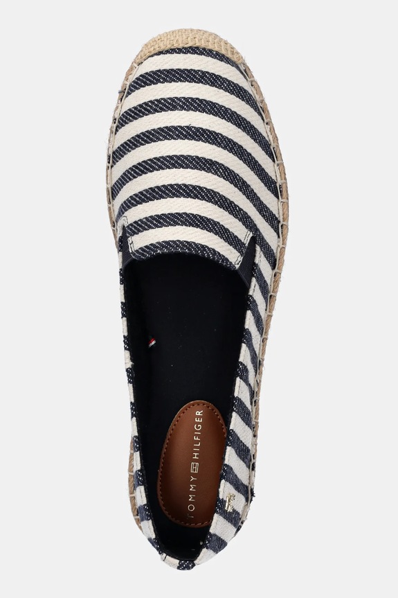 Espadrile Tommy Hilfiger NAUTICAL STRIPE ESPADRILLE mornarsko modra FW0FW08653