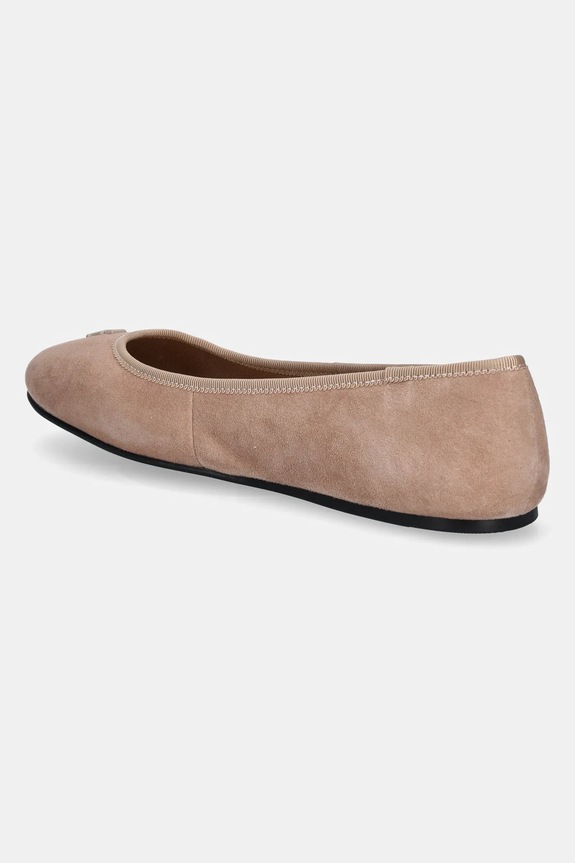 Παπούτσια Μπαλαρίνες σουέτ Tommy Hilfiger TH HARDWARE SUEDE BALLERINA FW0FW08655 μπεζ