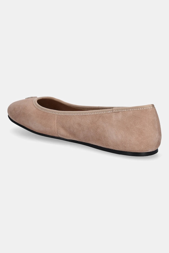 Παπούτσια Μπαλαρίνες σουέτ Tommy Hilfiger TH HARDWARE SUEDE BALLERINA FW0FW08655 μπεζ