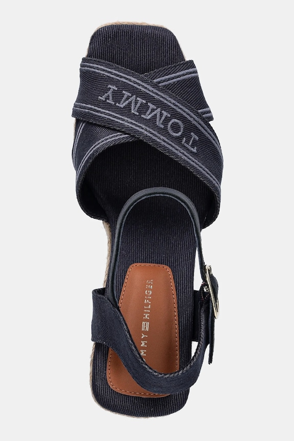 Sandali Tommy Hilfiger TOMMY HILFIGER ESPAD HIGH WEDGE mornarsko modra FW0FW08668
