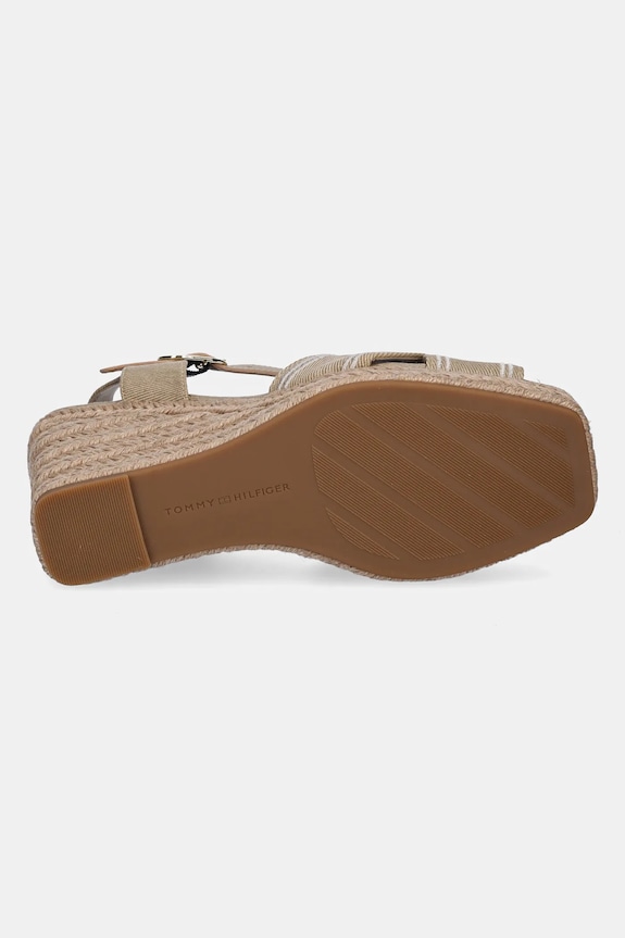 Tommy Hilfiger sandale TOMMY HILFIGER ESPAD HIGH WEDGE FW0FW08668 bej