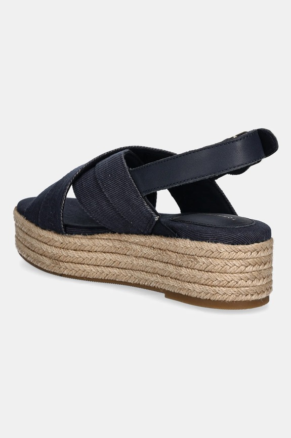 Obuv Sandále Tommy Hilfiger DENIM ESPADRILLE PLATFORM SANDAL FW0FW08669 tmavomodrá