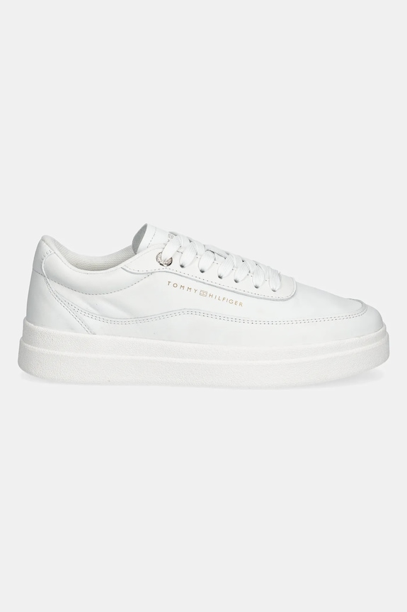 Kožené sneakers boty Tommy Hilfiger MODERN COURT SNEAKER LTHR FW0FW08800 bílá SS25
