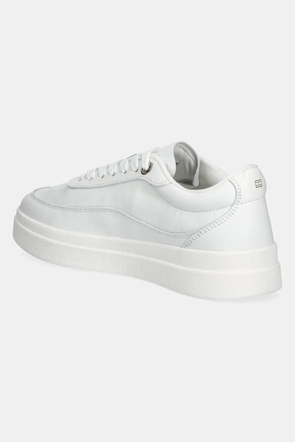 Boty Kožené sneakers boty Tommy Hilfiger MODERN COURT SNEAKER LTHR FW0FW08800 bílá