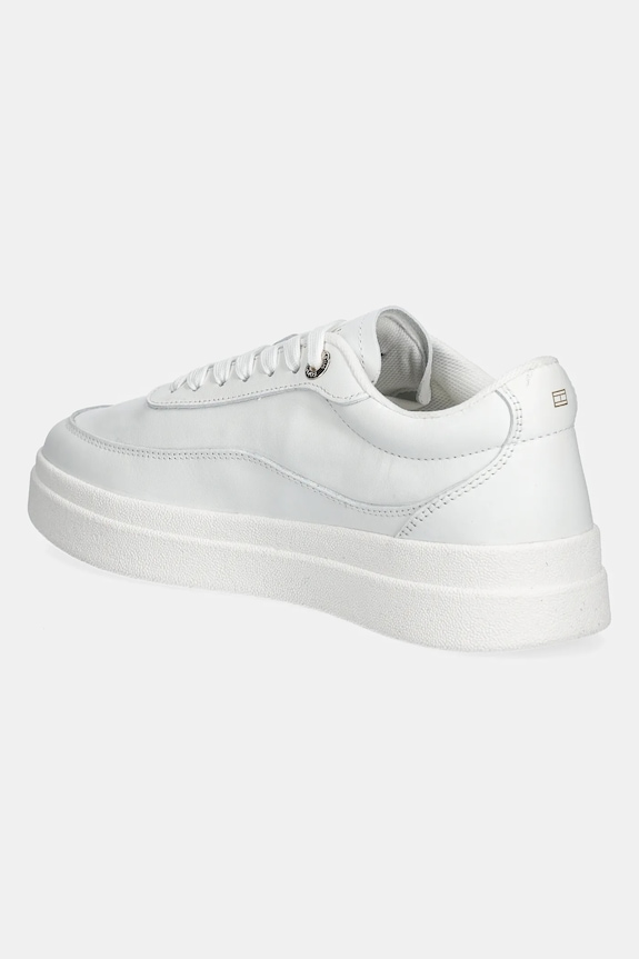 Boty Kožené sneakers boty Tommy Hilfiger MODERN COURT SNEAKER LTHR FW0FW08800 bílá