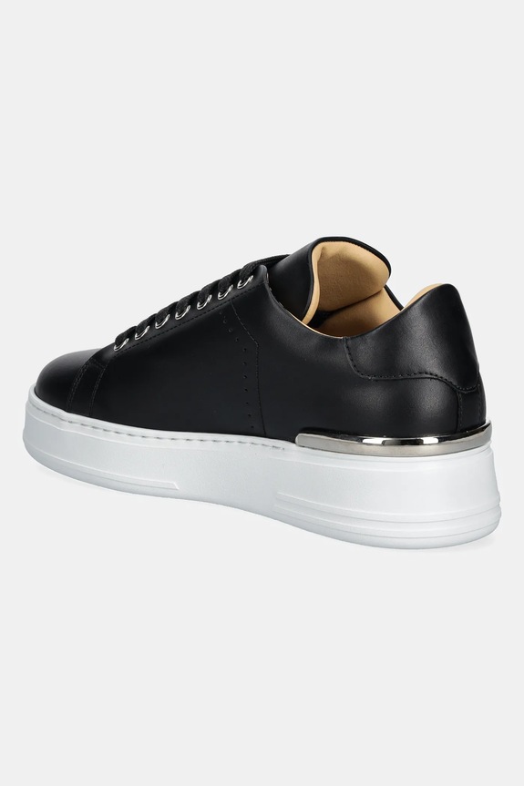 Obuv Kožené tenisky Philipp Plein Nappa Lo-Top Hexagon USC0670.PLE010N.02 čierna