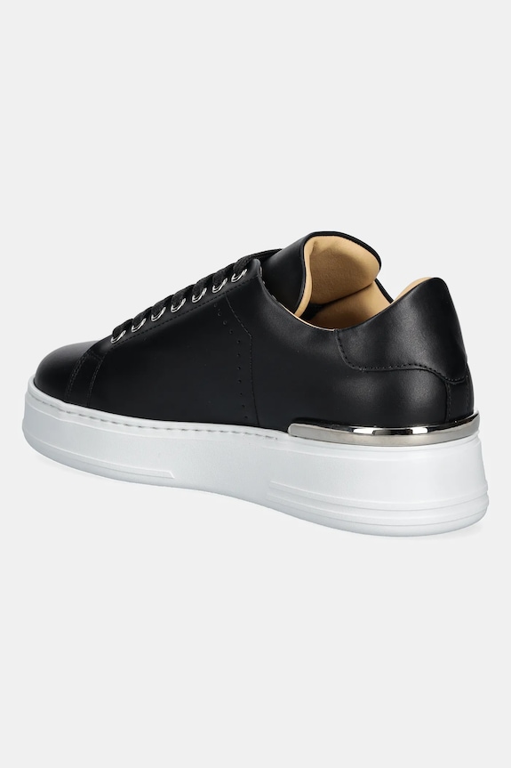 Obuv Kožené tenisky Philipp Plein Nappa Lo-Top Hexagon USC0670.PLE010N.02 čierna