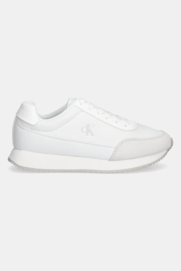 Calvin Klein Jeans sneakersy RETRO RUNNER LOW LACEUP CANVAS YW0YW01888 biały SS25