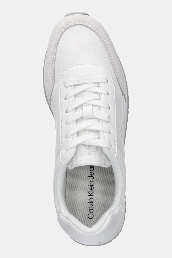 Calvin Klein Jeans sneakersy RETRO RUNNER LOW LACEUP CANVAS biały YW0YW01888