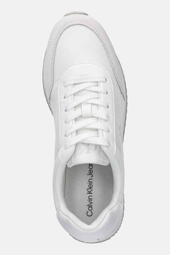 Calvin Klein Jeans sneakersy RETRO RUNNER LOW LACEUP CANVAS biały YW0YW01888