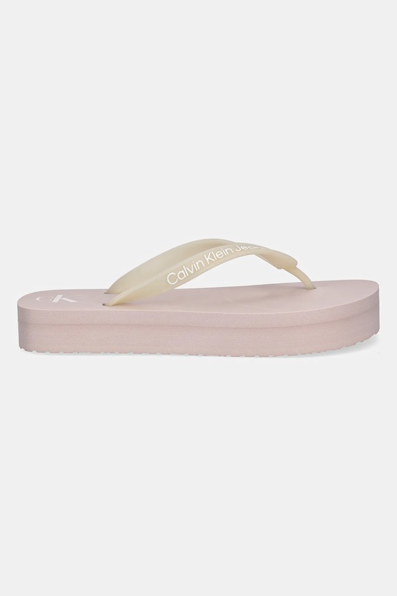 Šľapky Calvin Klein Jeans BEACH SANDAL FLATFORM TPU YW0YW01830 ružová SS25
