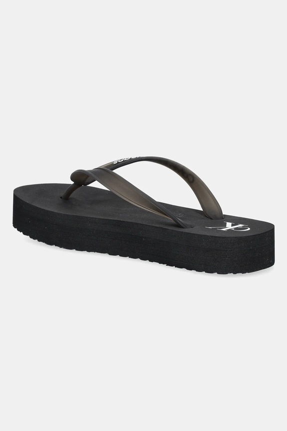 Încălțăminte Calvin Klein Jeans slapi BEACH SANDAL FLATFORM TPU YW0YW01830 negru