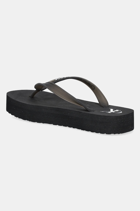 Încălțăminte Calvin Klein Jeans slapi BEACH SANDAL FLATFORM TPU YW0YW01830 negru