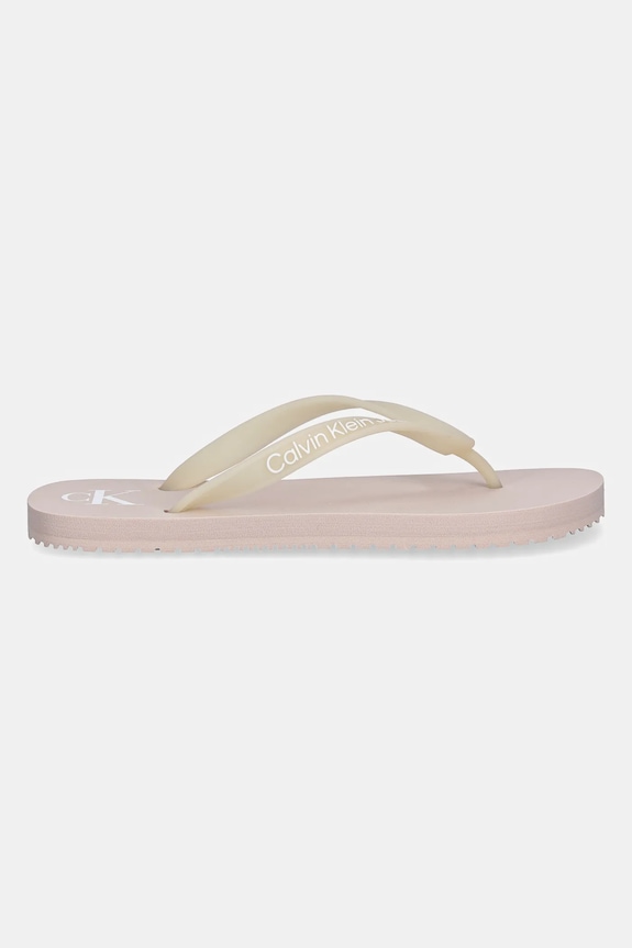 Japonke Calvin Klein Jeans BEACH SANDAL TRANSPARENT TPU YW0YW01829 bež SS25