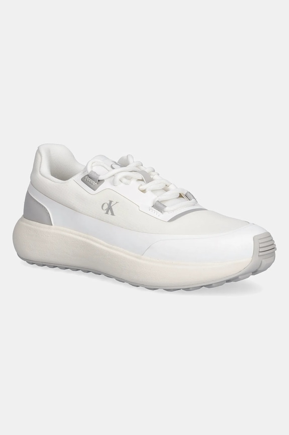Superge Calvin Klein Jeans ATHLEISURE RUNNER LACEUP NT Sintetični bela YW0YW01823