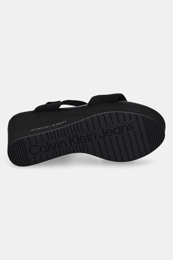Sandali Calvin Klein Jeans WEDGE SANDAL WEBBING IN YW0YW01790 črna