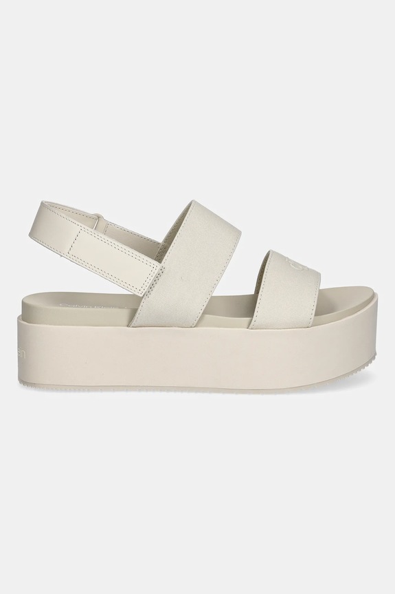 Calvin Klein Jeans sandały FLATFORM SANDAL SLING IN YW0YW01788 beżowy SS25