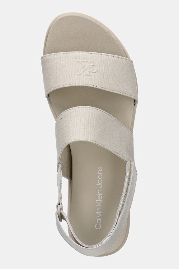 Calvin Klein Jeans sandały FLATFORM SANDAL SLING IN beżowy YW0YW01788