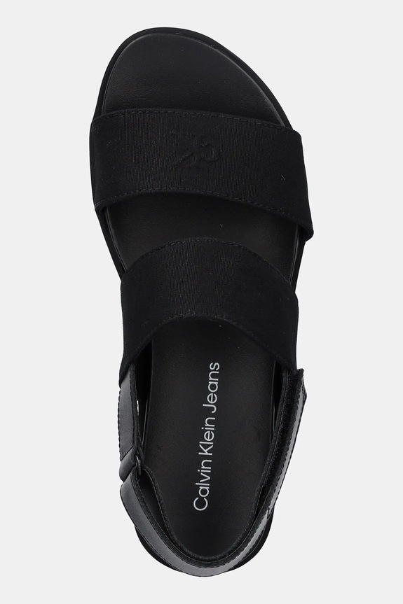 Calvin Klein Jeans szandál FLATFORM SANDAL SLING IN fekete YW0YW01788