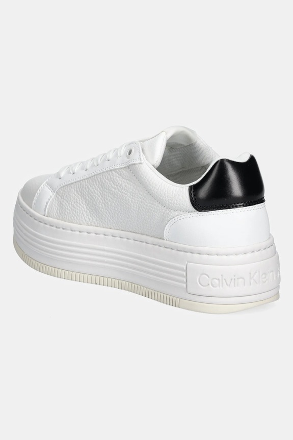 Încălțăminte Calvin Klein Jeans sneakers BOLD FLATF LOW LACE MG YW0YW01766 alb