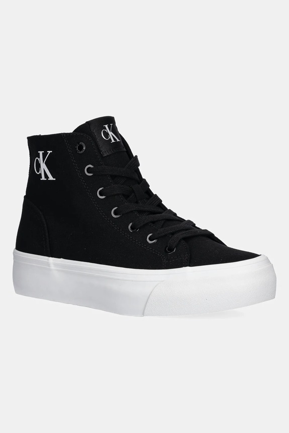 Tenisky Calvin Klein Jeans VULC FLATFORM MID CV MG platforma čierna YW0YW01764