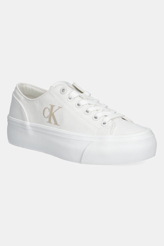 Calvin Klein Jeans VULC FLATFORM LOW CV MG teniși femei platformă alb YW0YW01763
