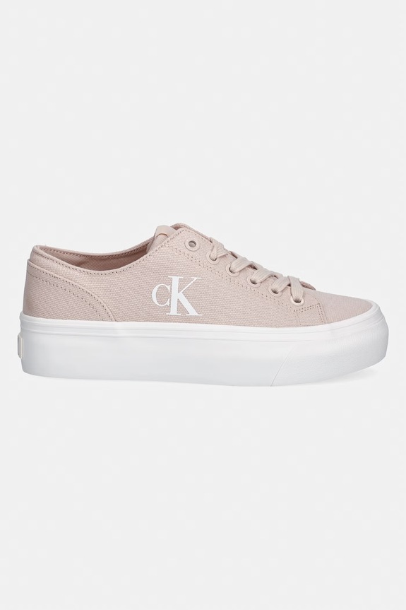 Calvin Klein Jeans VULC FLATFORM LOW CV MG teniși de femei YW0YW01763 roz SS26