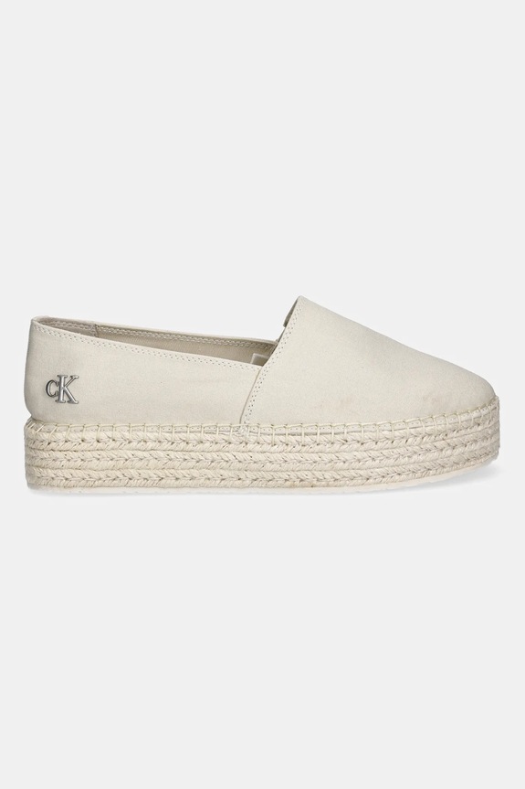 Calvin Klein Jeans espadryle FLATFORM ESPADRILLE MG/HDW YW0YW01737 beżowy SS25