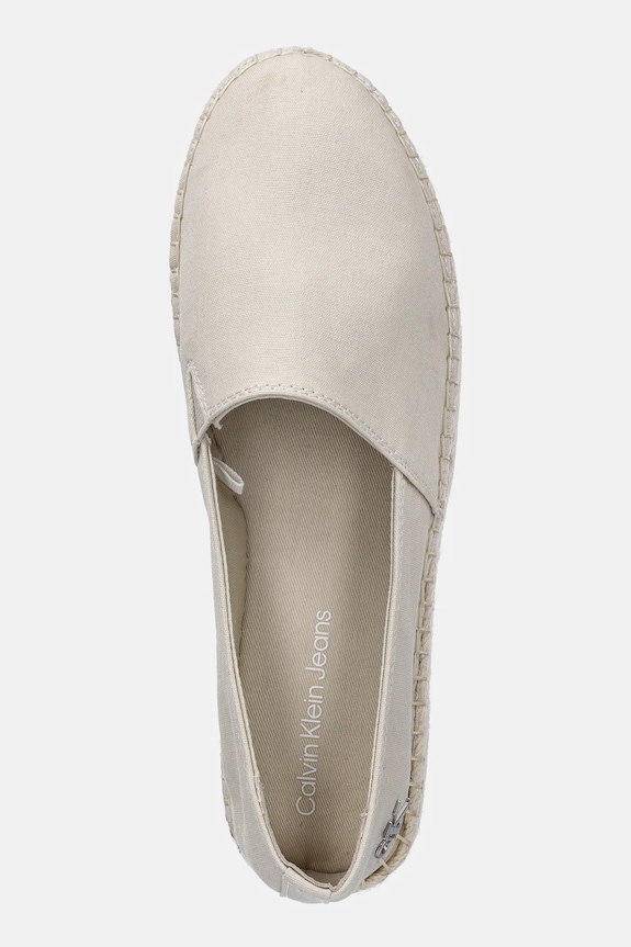 Calvin Klein Jeans espadryle FLATFORM ESPADRILLE MG/HDW beżowy YW0YW01737