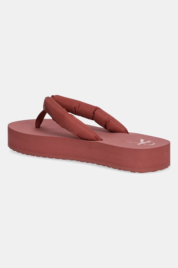 Obuv Šľapky Calvin Klein Jeans BEACH SANDAL FLATFORM TTXR SATIN YW0YW01723 ružová