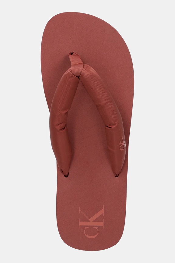 Šľapky Calvin Klein Jeans BEACH SANDAL FLATFORM TTXR SATIN ružová YW0YW01723