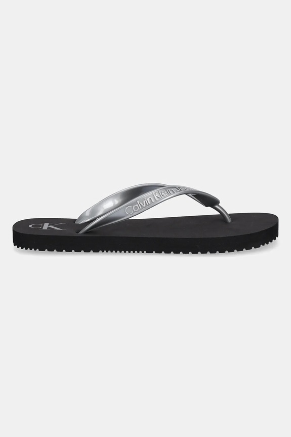 Calvin Klein Jeans infradito BEACH SANDAL MONOLOGO TPU YW0YW01719 argento SS25