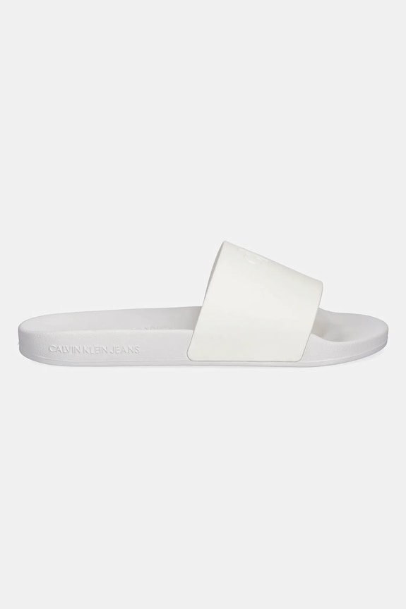 Calvin Klein Jeans klapki SLIDE MONOGRAM TPU YW0YW01715 biały SS25