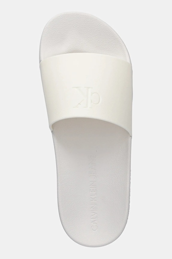 Calvin Klein Jeans klapki SLIDE MONOGRAM TPU biały YW0YW01715