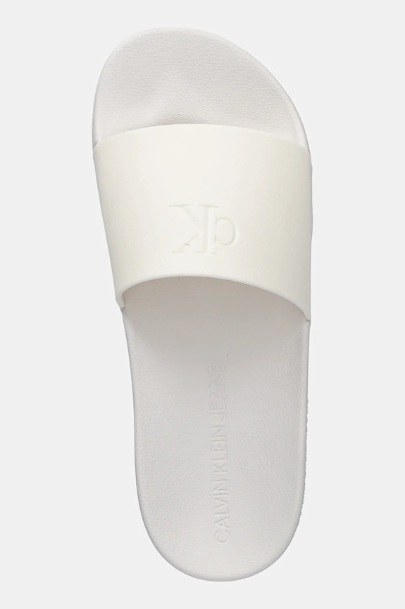 Calvin Klein Jeans klapki SLIDE MONOGRAM TPU biały YW0YW01715