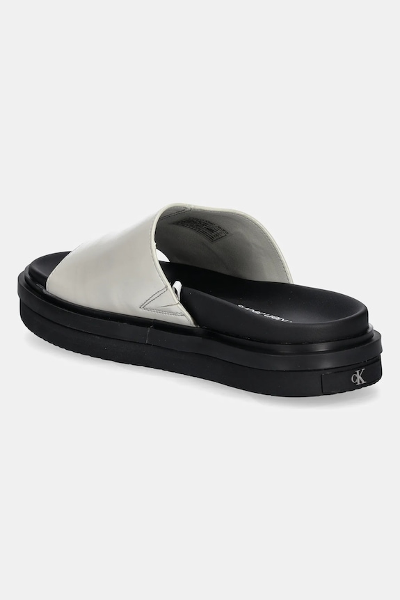 Obuwie Calvin Klein Jeans klapki FLAT MOLDED SANDAL SLIDE YW0YW01710 biały