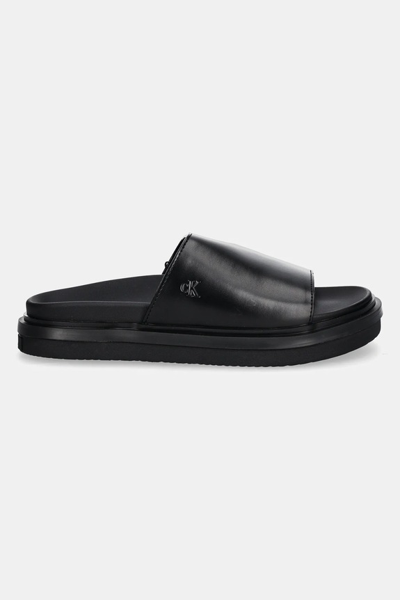 Šľapky Calvin Klein Jeans FLAT MOLDED SANDAL SLIDE YW0YW01710 čierna SS25