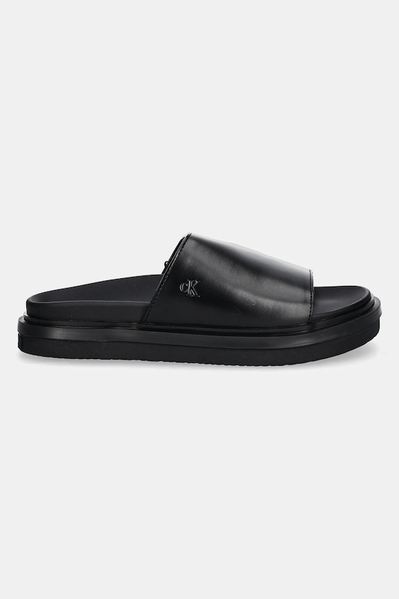 Šľapky Calvin Klein Jeans FLAT MOLDED SANDAL SLIDE YW0YW01710 čierna SS25