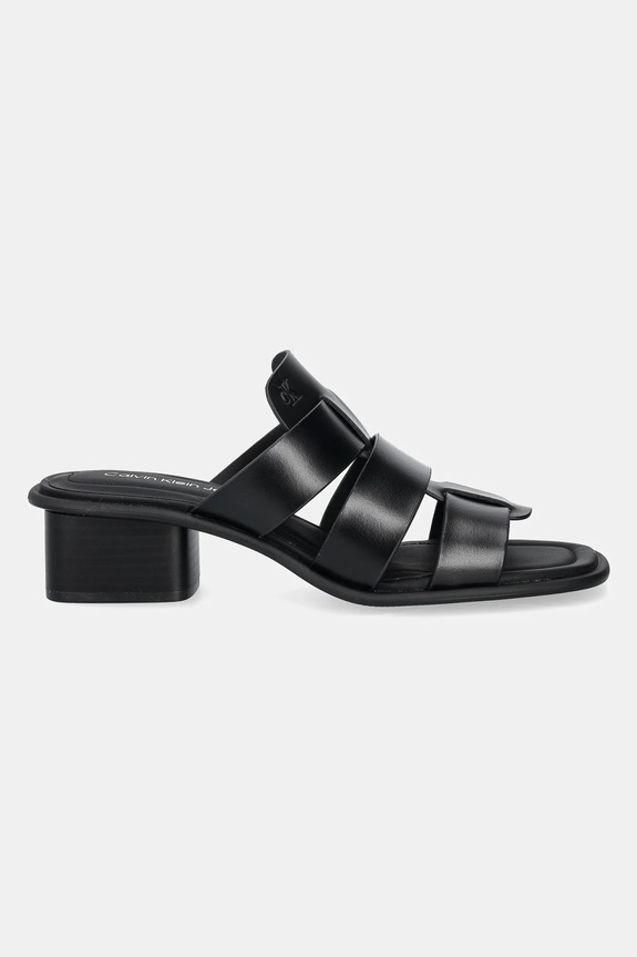 Šľapky Calvin Klein Jeans HEEL SQUARE MG LTH YW0YW01702 čierna SS25
