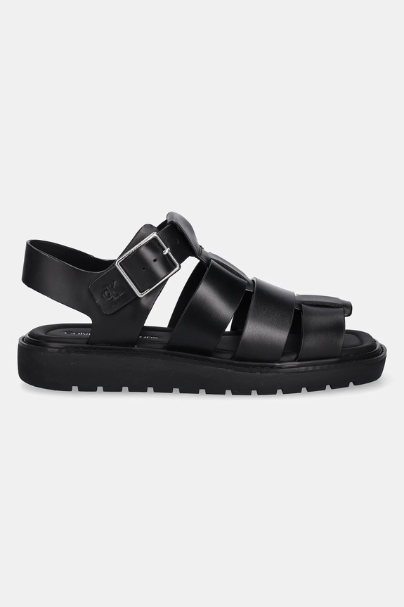 Sandály Calvin Klein Jeans SQ MOLDED SDL FISHERMAN MG WN YW0YW01700 černá SS25
