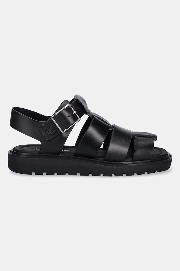 Sandály Calvin Klein Jeans SQ MOLDED SDL FISHERMAN MG WN YW0YW01700 černá SS25