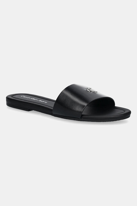 Calvin Klein Jeans klapki FLAT SANDAL SLIDE MG syntetyczny czarny YW0YW01697